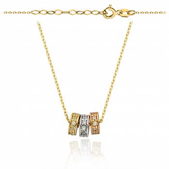 Naszyjnik złoty celebrytka trzy kolory złota FUG3-21-CN00274-2