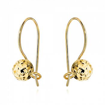 Kolczyki złote kulki diamentowane FUG7-17-K01206-2