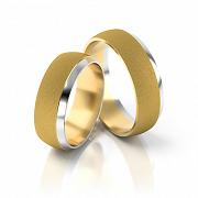 Obrączki ślubne złoto dwukolorowe 6,5mm próba 333 • XFS183
