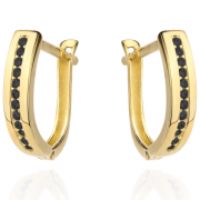Kolczyki złote z czarnymi kamieniami FUG7-21-K00871-2