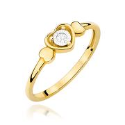 Pierścionek zaręczynowy z brylantem 0.03ct