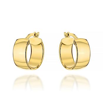 Kolczyki złote szerokie kółka FUG7-K01838-585