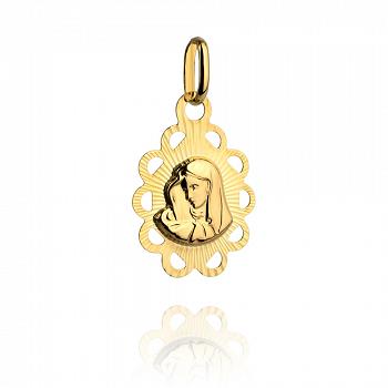 Złoty medalik matka boska FUG5-15-M0018-2