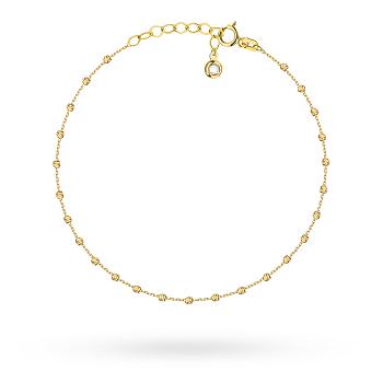 Bransoletka złota diamentowane kulki FUG2-B00719-585