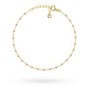 Bransoletka złota diamentowane kulki FUG2-B00719-585