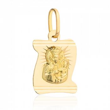 Medalik złoty Matka Boska Częstochowska FUG5-9-M00116-2