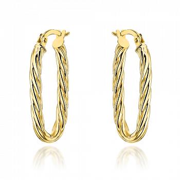 Kolczyki złote zdobione owale FUG7-17-K01517-2