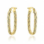 Kolczyki złote zdobione owale FUG7-17-K01517-2