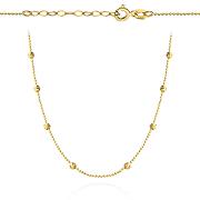 Naszyjnik złoty kulkowy diamentowane kulki FUG3-N00514-585