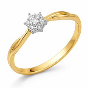 Pierścionek zaręczynowy z cyrkoniami 