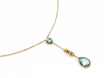 Naszyjnik złoty z kamieniami FUGNA1736B