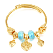 Bransoletka damska złota charmsy FUGTGB946