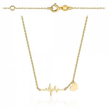 Naszyjnik złoty linia życia i serce FUG3-17-N00405-2