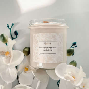 Naturalna świeca sojowa dla mamy DRZEWO CEDROWE, LAWENDA, WANILIA 350 ml