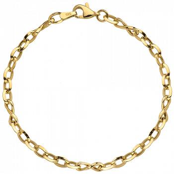 Bransoletka z żółtego złota nieskończoność spleciona w łańcuszku FUG2-17-B00622-2