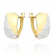 Kolczyki z dwukolorowego złota FUG7-25-K00603-2