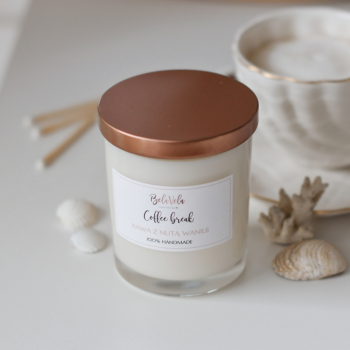 Świeca sojowa zapachowa wegańska JABŁKO Z CYNAMONEM 200ml grawer gratis