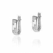 Kolczyki z białego złota z brylantami FKO-010-B585-B0.10