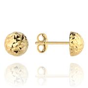 Kolczyki złote półkulki diamentowane 10mm FUG7-17-K01659-2