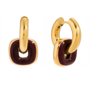 Kolczyki złoto bordowe FUGJDE0108014-RD