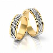 Obrączki ślubne złoto dwukolorowe 6mm próba 333 • XFS66