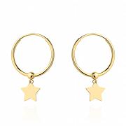Kolczyki złote koła i gwiazdka FUG7-21-K00569-2