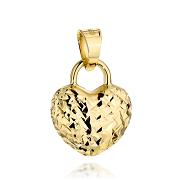 Zawieszka złota diamentowane serce - kłódka FUG6-Z00710-585