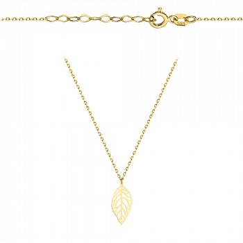 Naszyjnik złoty liść FUG3-25-N00427-2
