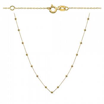 Naszyjnik złoty choker diamentowane kuleczki FUG3-21-N00338-2