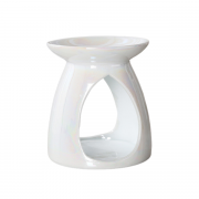 Kominek ceramiczny do wosków biały opalizujący