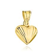 Zawieszka złota delikatnie złobione serce FUG6-Z00653-585
