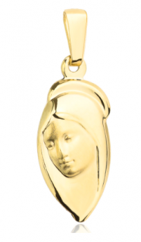 Medalik z żółtego złota wizerunek Matki Boskiej FUG5-9-M00094-2