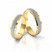 Obrączki ślubne złoto dwukolorowe 4,5mm próba 585 • FS27