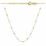 Naszyjnik złoty celebrytka diamentowane kuleczki w trzech kolorach złota FUG3-21-N00519-2