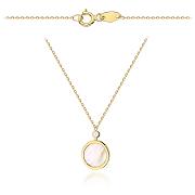 Naszyjnik złoty kółko z masą perłową FUG3-31-N00641-2