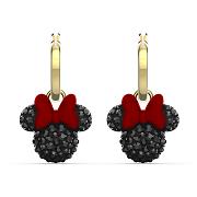 Kolczyki SWAROVSKI • Minnie Hoop Pierced Earrings, Black, Gold-tone plated 5566692