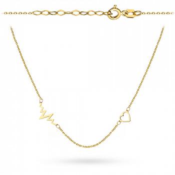 Naszyjnik złoty linia życia i serce FUG3-34-N00563-2