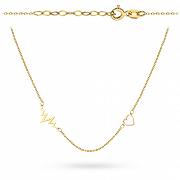 Naszyjnik złoty linia życia i serce FUG3-34-N00563-2