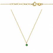 Naszyjnik złoty z zieloną cyrkonią FUG3-25-N00429-2