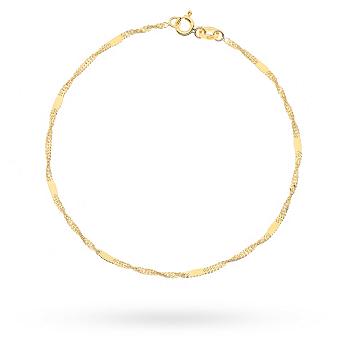 Bransoletka złota splot singapure z blaszką FUG2-B01114-585