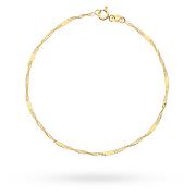 Bransoletka złota splot singapure z blaszką FUG2-B01114-585