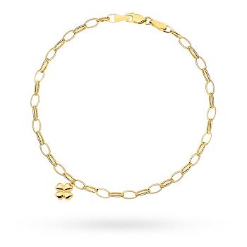 Bransoletka złota z koniczynką FUG2-B01184-585