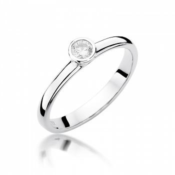 Pierścionek zaręczynowy z brylantem 0.15