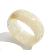 Bransoletka damska z kremowej żywicy FUGJDB0108024