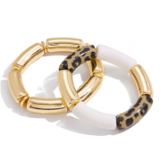 Bransoletka damska zestaw złota leopard FUGJDB0108020