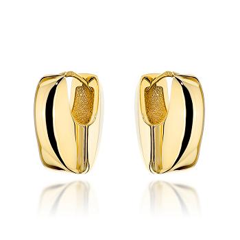 Kolczyki złote prostokąty delikatnie zaokrąglone FUG7-17-K01579-2