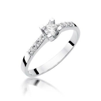 Pierścionek zaręczynowy z brylantami 0.37