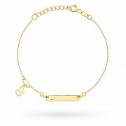 Bransoletka z żółtego złota dziecięca z blaszką FUG2-31-B00927-2
