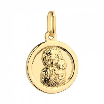 Medalik z żółtego złota Matka Boska Częstochowska mały FUG5-15-M00043-2