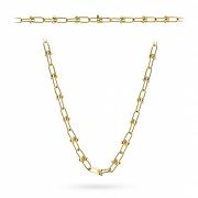 Naszyjnik złoty ogniwa z gładkimi kuleczkami FUG3-34-N00595-2